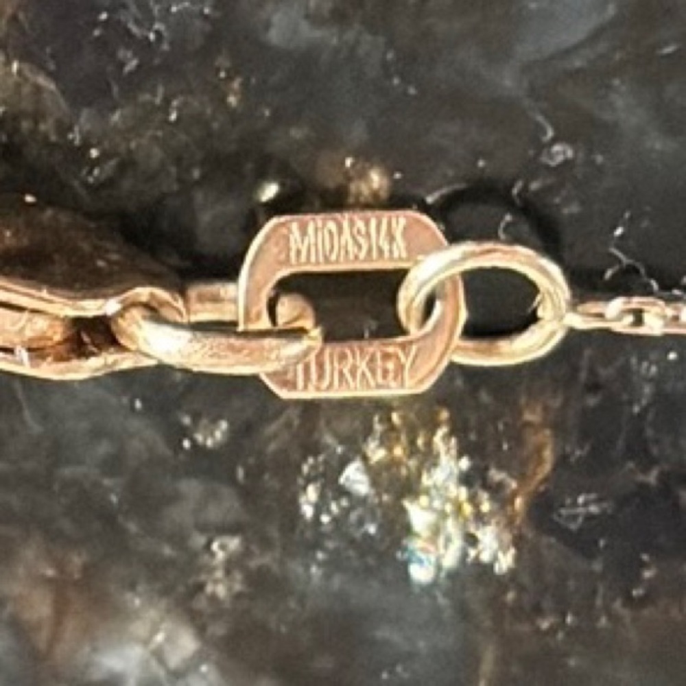 14k Gold Heartbeat Necklace - Picture 2 of 2